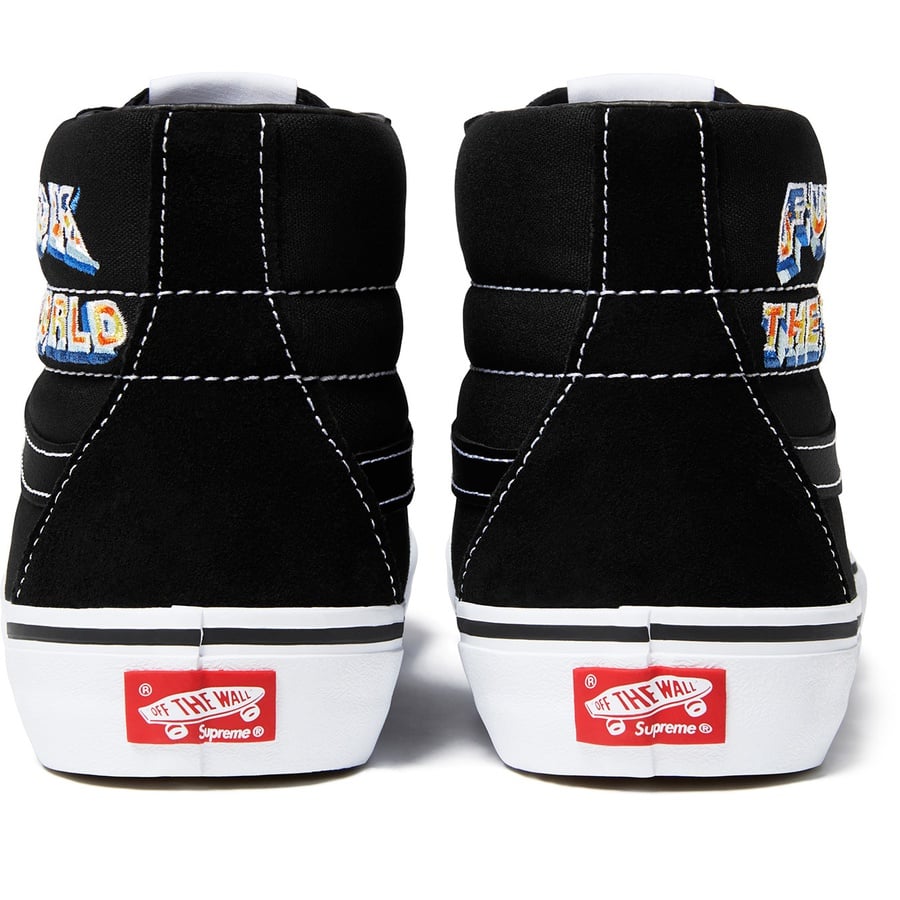 Details on Supreme Vans FTW Sk8-Hi Black from fall winter
                                                    2019 (Price is $110)