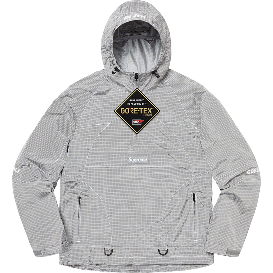 Details on GORE-TEX Contrast Stitch Anorak Silver from fall winter 2019 (Price is $368)