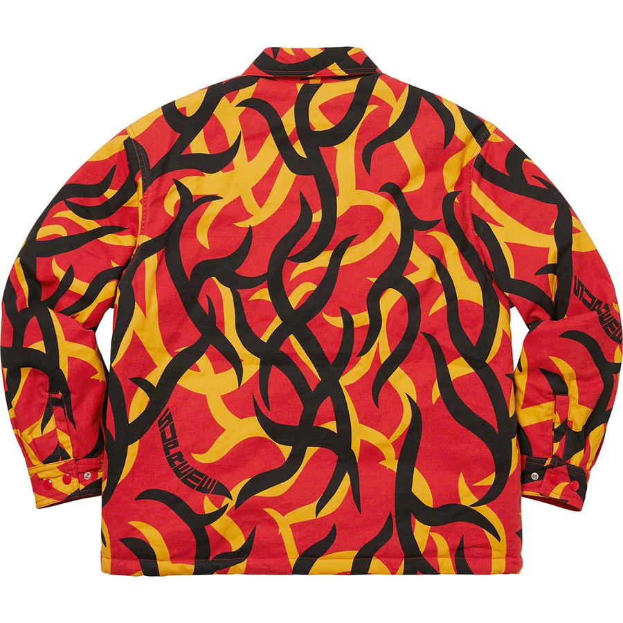 Supreme Reversible Puffy Work Jacket (FW19) - Red Tribal Camo - $218