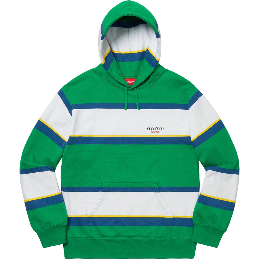 Details on Stripe Hooded Sweatshirt Green from fall winter
                                                    2019 (Price is $158)