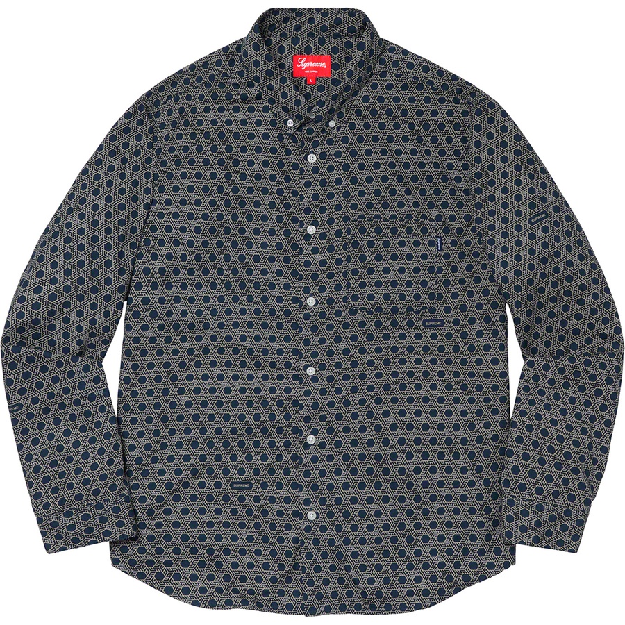 Details on Monogram Shirt Navy from fall winter 2019 (Price is $128)