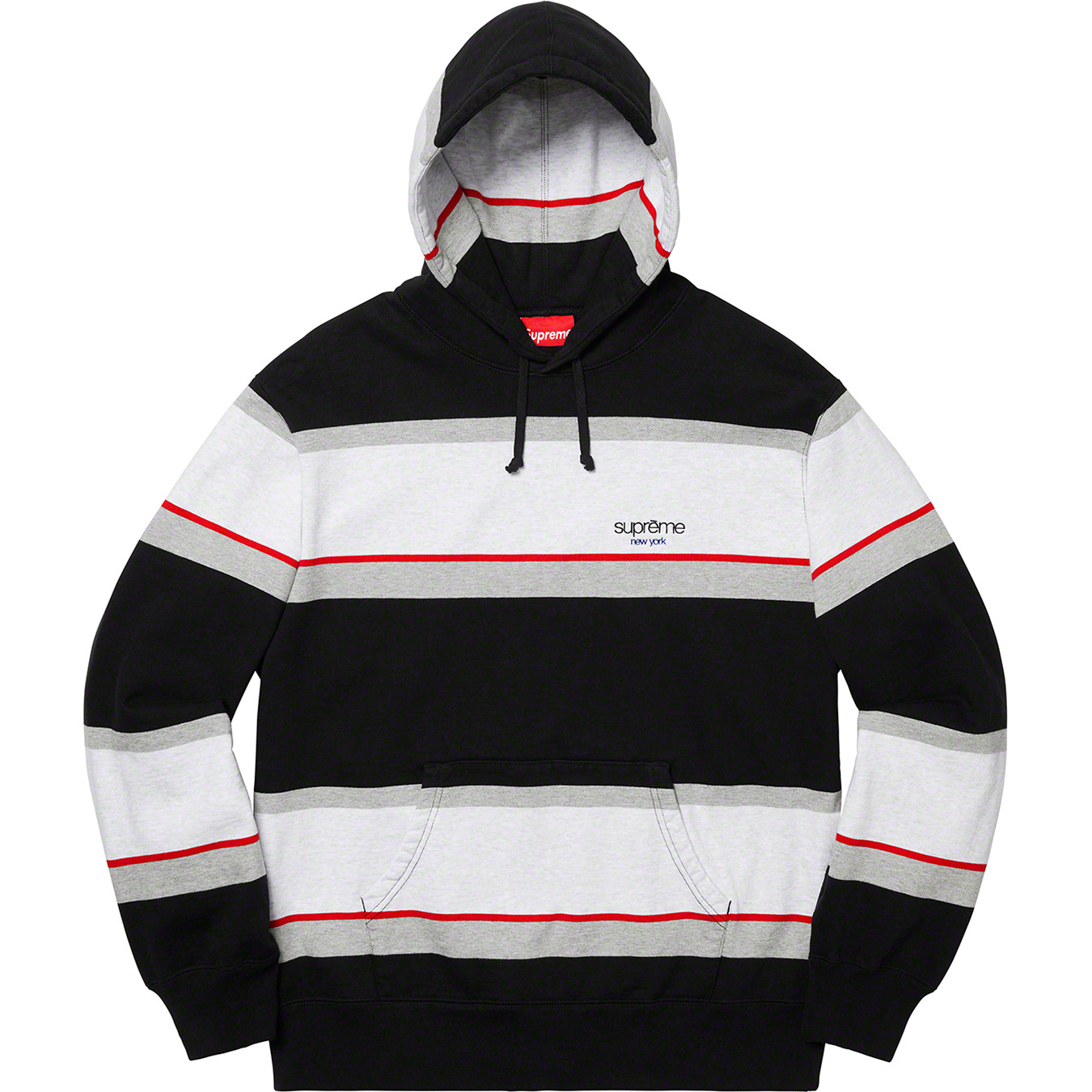 Supreme striped cuff hooded sweatshirt hotsell