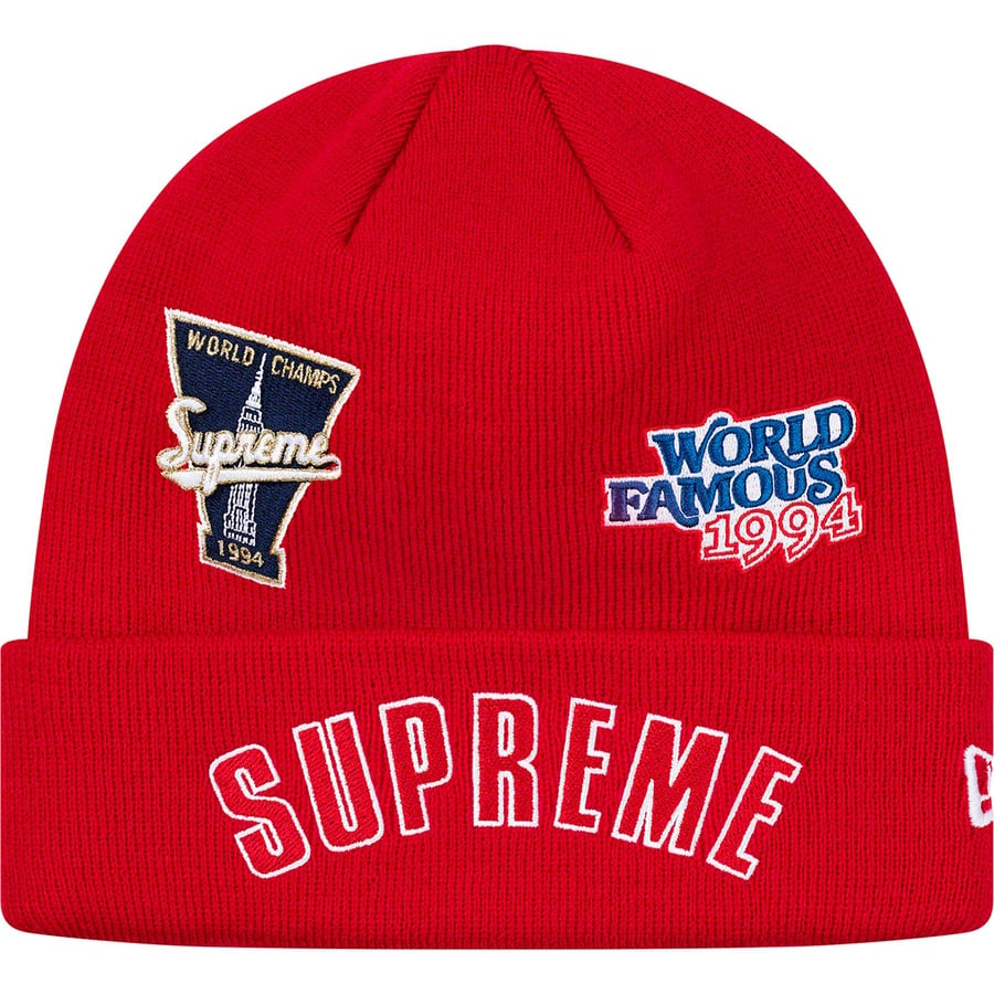 Details on New Era Championship Beanie Red from fall winter
                                                    2019 (Price is $38)