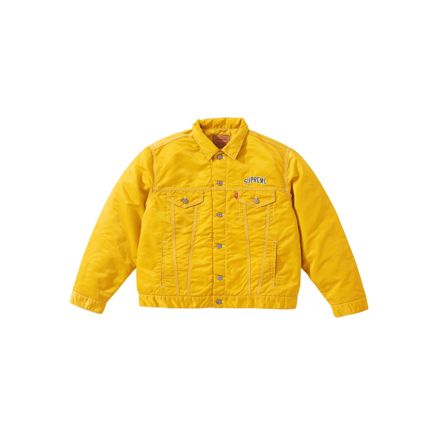 Details on Supreme Levi's Nylon Trucker Jacket  from fall winter
                                                    2019 (Price is $264)