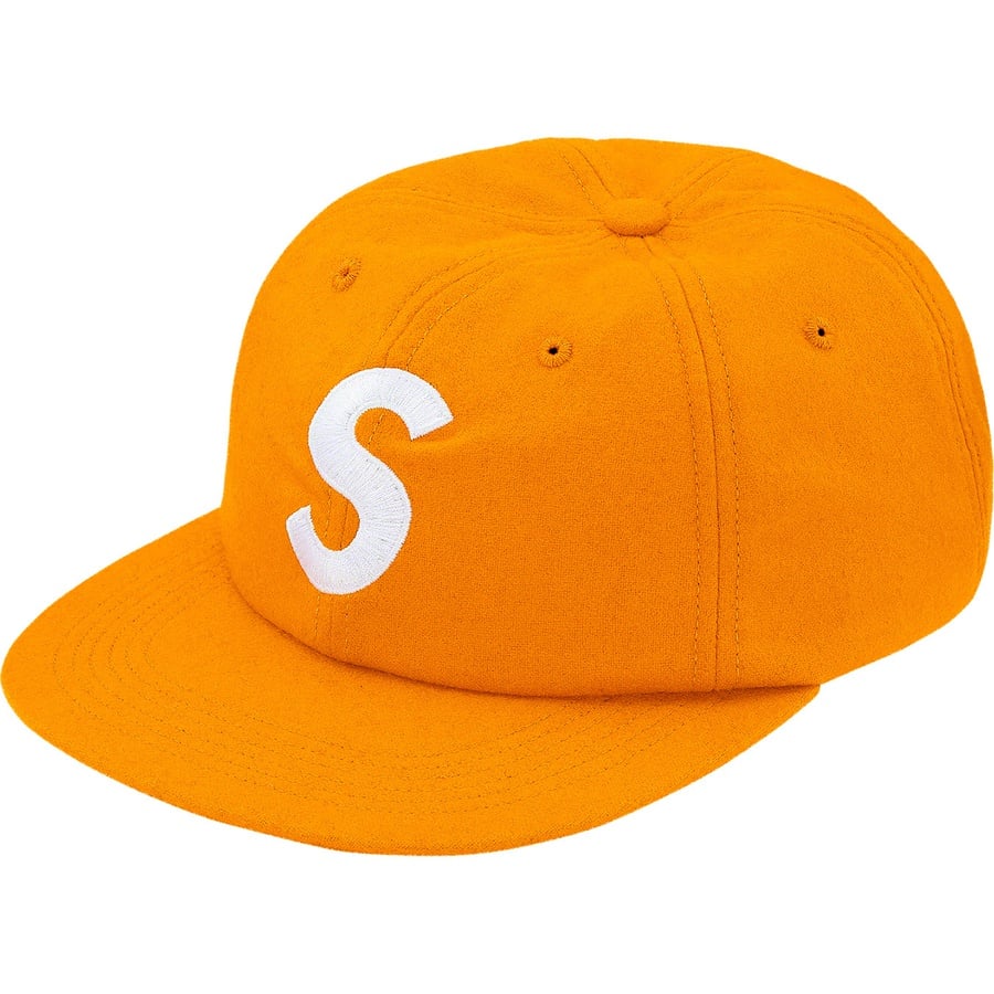 Details on Wool S Logo 6-Panel Orange from fall winter 2019 (Price is $54)