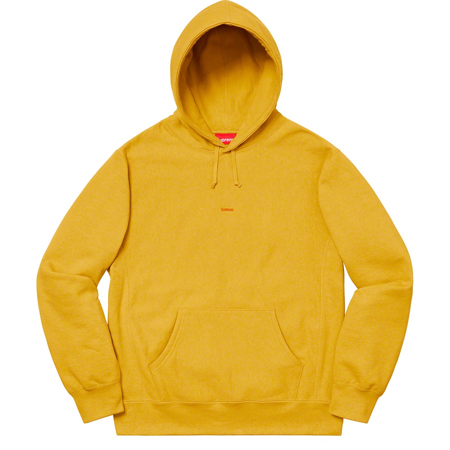 Details on Micro Logo Hooded Sweatshirt Mustard from fall winter
                                                    2019 (Price is $158)