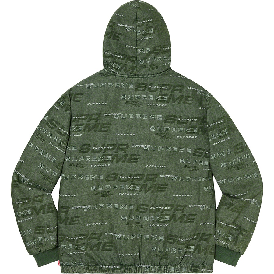 Details on Reversible Dimensions Logo Denim Work Jacket Green from fall winter
                                                    2019 (Price is $198)