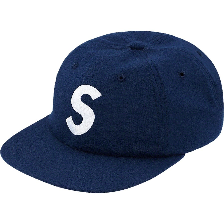 Details on Wool S Logo 6-Panel Navy from fall winter 2019 (Price is $54)