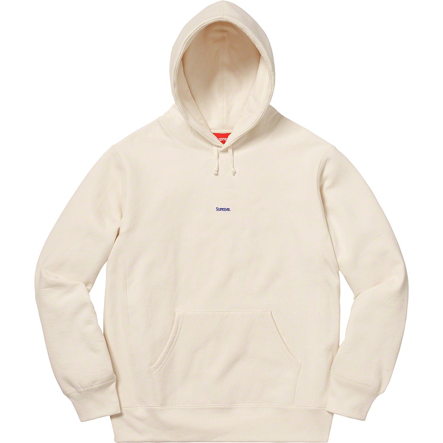 Details on Micro Logo Hooded Sweatshirt Natural from fall winter 2019 (Price is $158)