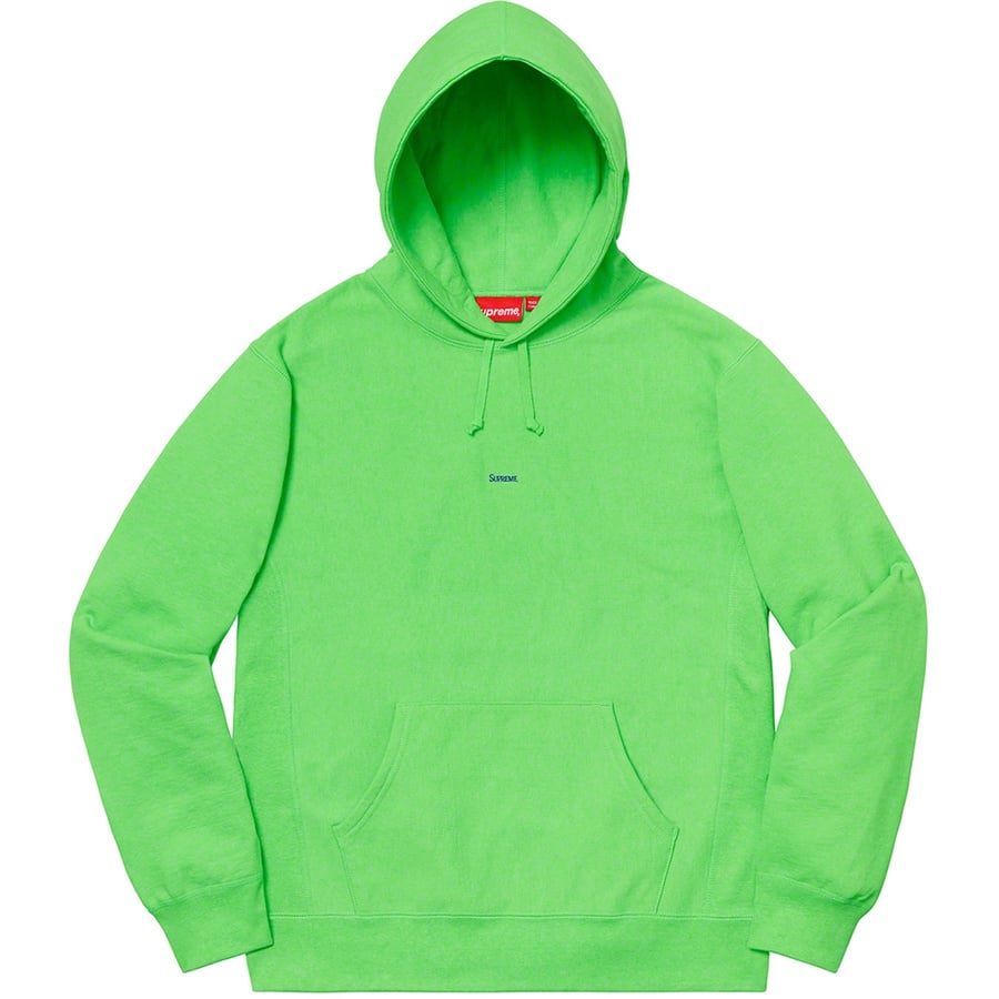 Details on Micro Logo Hooded Sweatshirt Bright Green from fall winter
                                                    2019 (Price is $158)