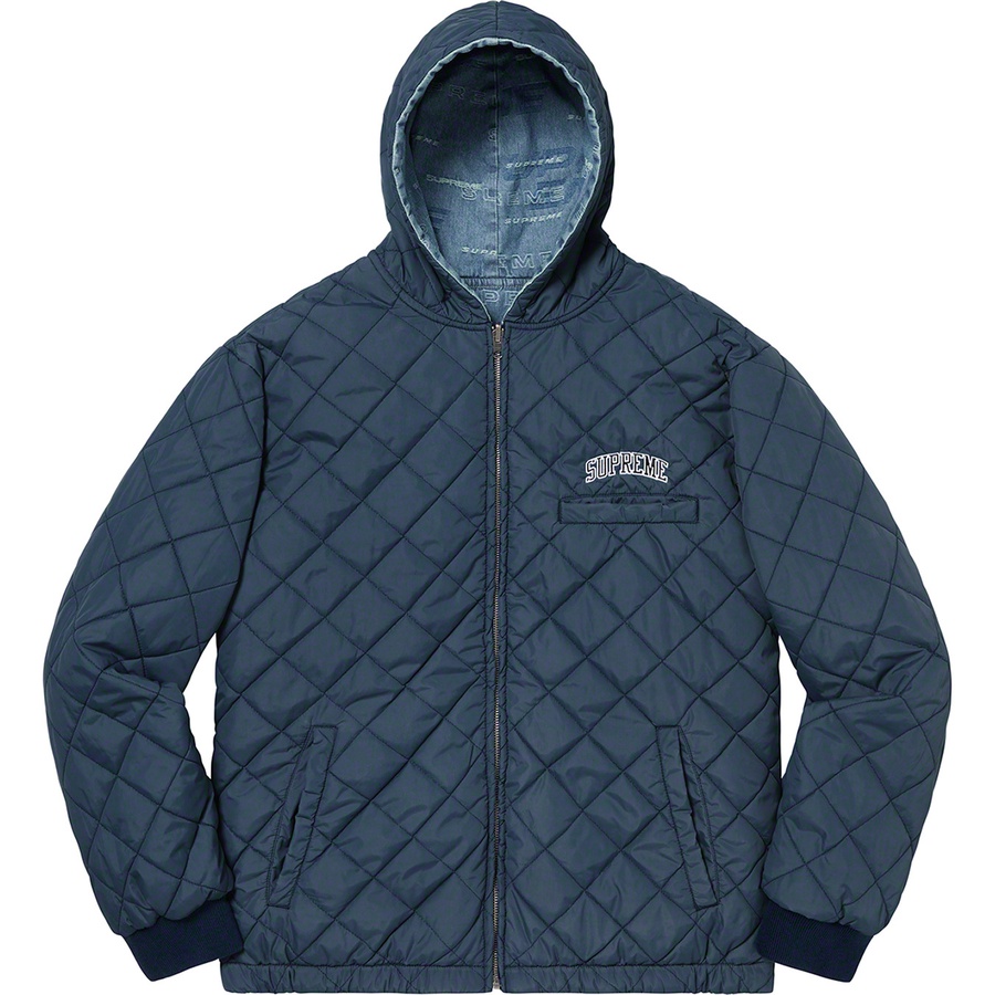 Supreme Reversible Dimensions Logo Denim Work Jacket (FW19) - Blue - $198