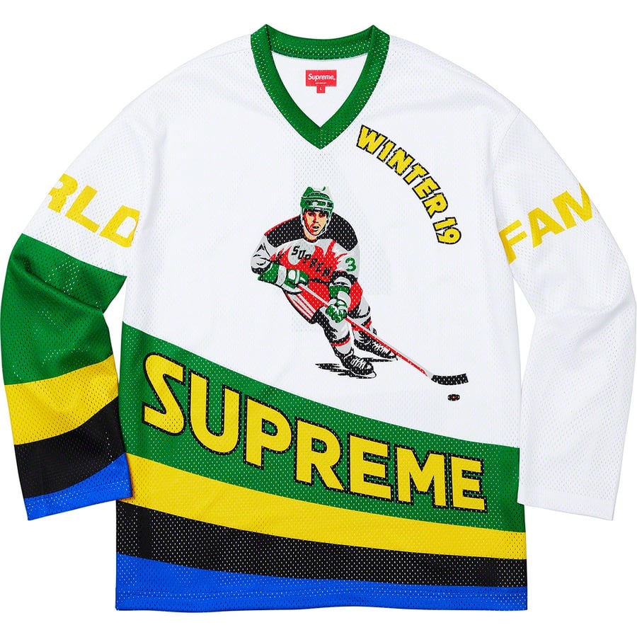 Details on Crossover Hockey Jersey White from fall winter
                                                    2019 (Price is $118)