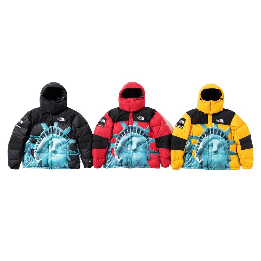 Details on Supreme The North Face Statue of Liberty Baltoro Jacket from fall winter 2019 (Price is $498)