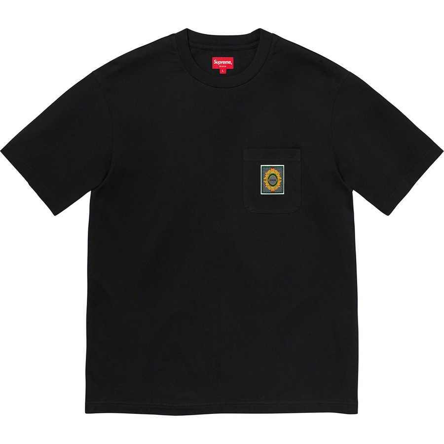 Details on Crest Label Pocket Tee Black from fall winter
                                                    2019 (Price is $68)