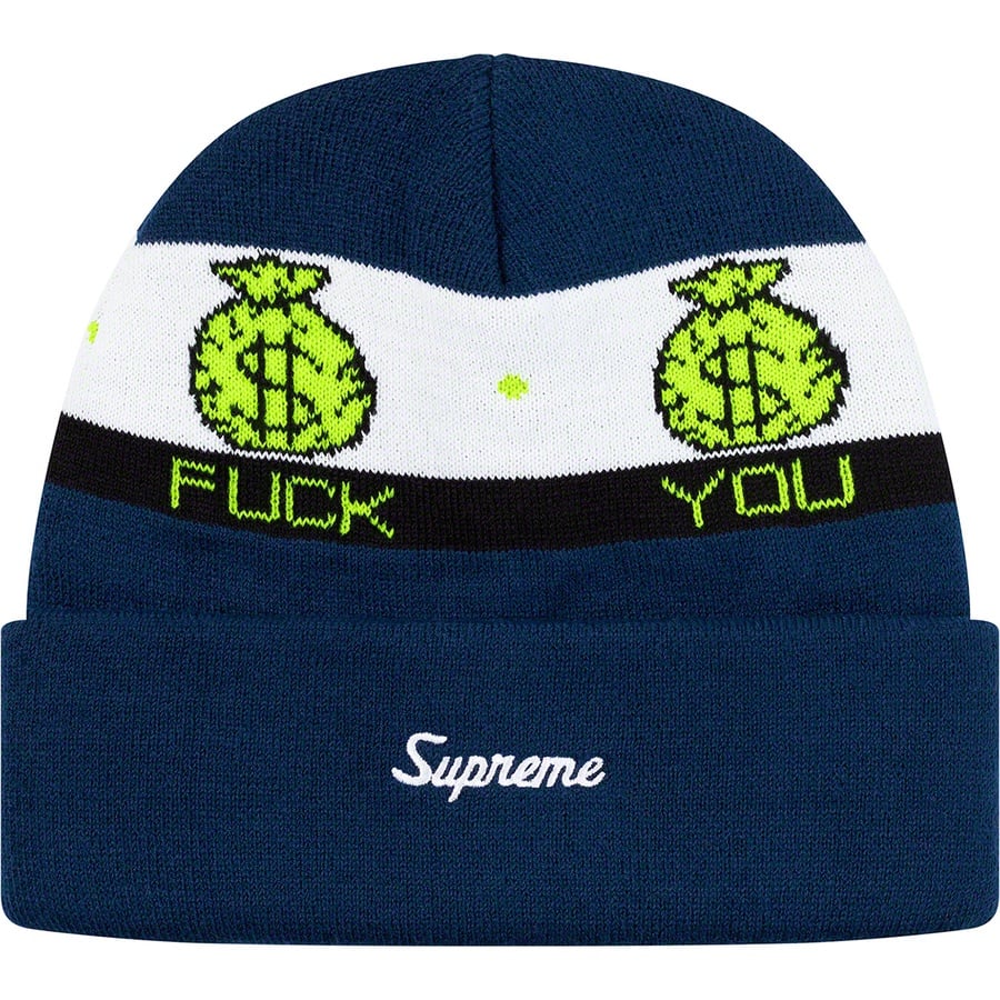 Details on Pay Me Beanie Navy from fall winter 2019 (Price is $34)
