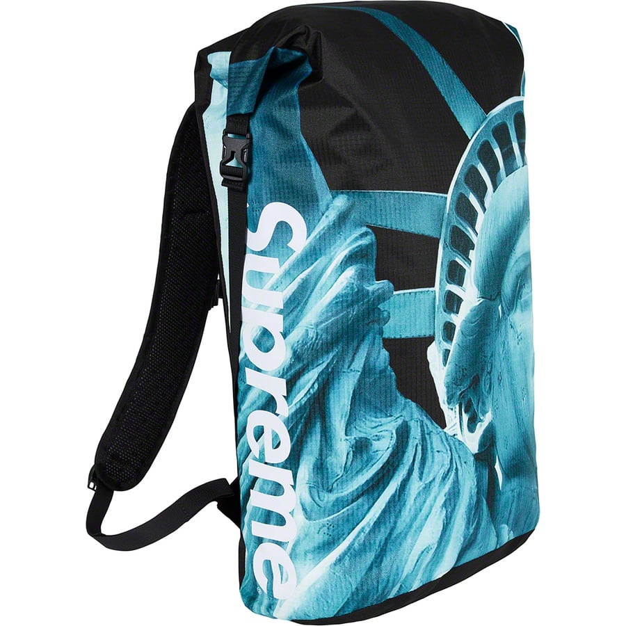 Details on Supreme The North Face Statue of Liberty Waterproof Backpack Black from fall winter
                                                    2019 (Price is $168)