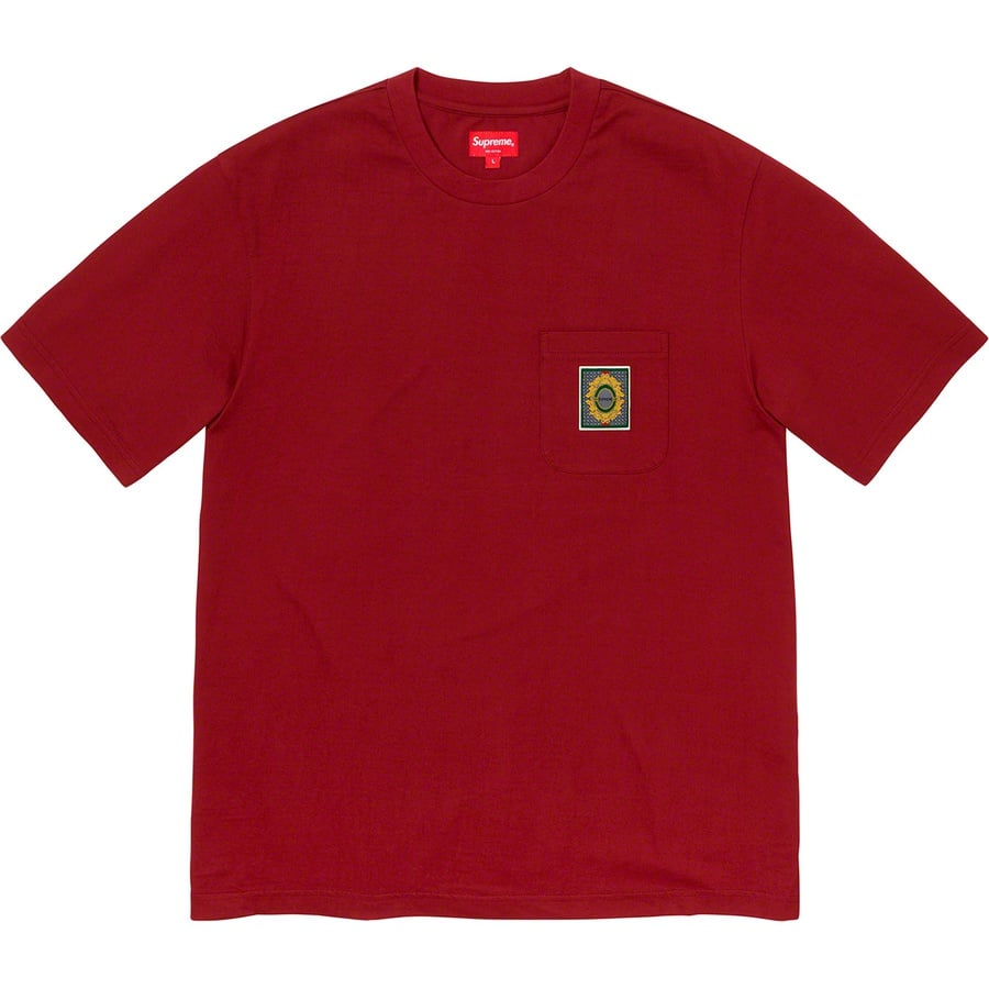 Details on Crest Label Pocket Tee Burgundy from fall winter
                                                    2019 (Price is $68)