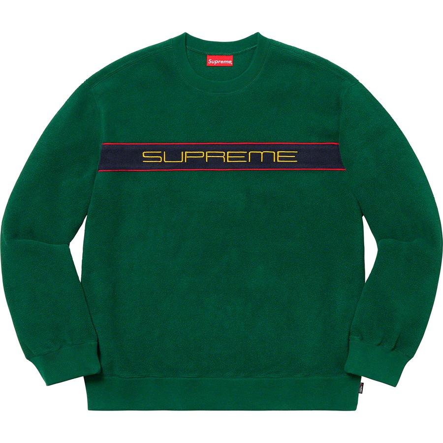 Details on Polartec Crewneck Dark Green from fall winter
                                                    2019 (Price is $138)