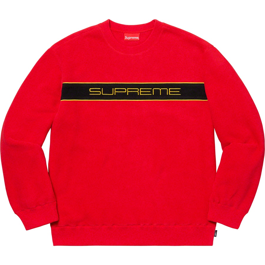 Details on Polartec Crewneck Red from fall winter
                                                    2019 (Price is $138)