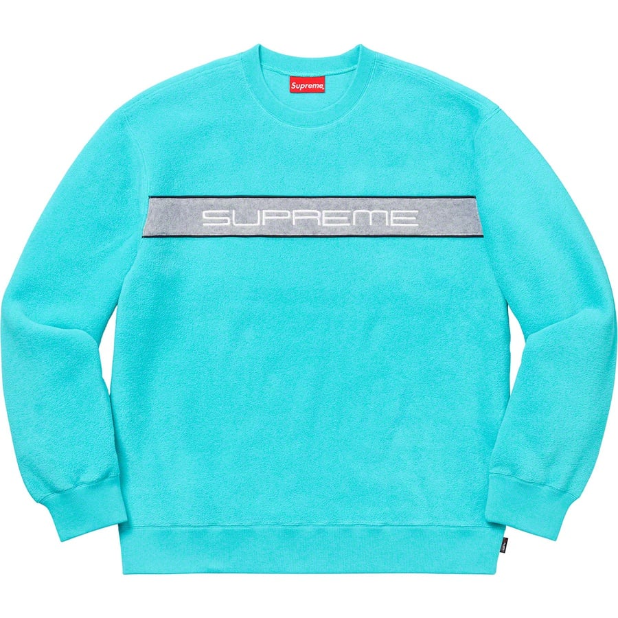 Details on Polartec Crewneck Light Blue from fall winter
                                                    2019 (Price is $138)