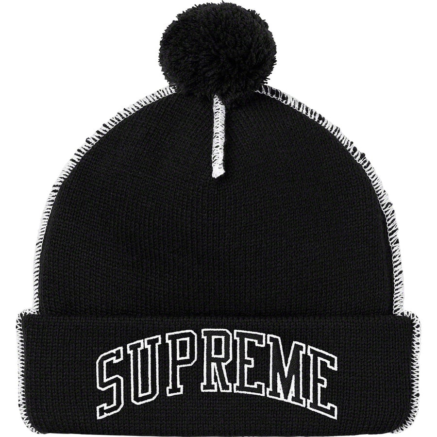 Details on Contrast Stitch Beanie Black from fall winter
                                                    2019 (Price is $36)