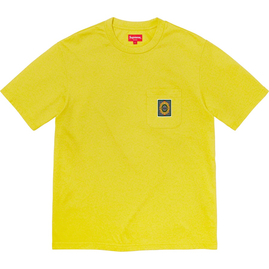 Details on Crest Label Pocket Tee Mustard from fall winter
                                                    2019 (Price is $68)