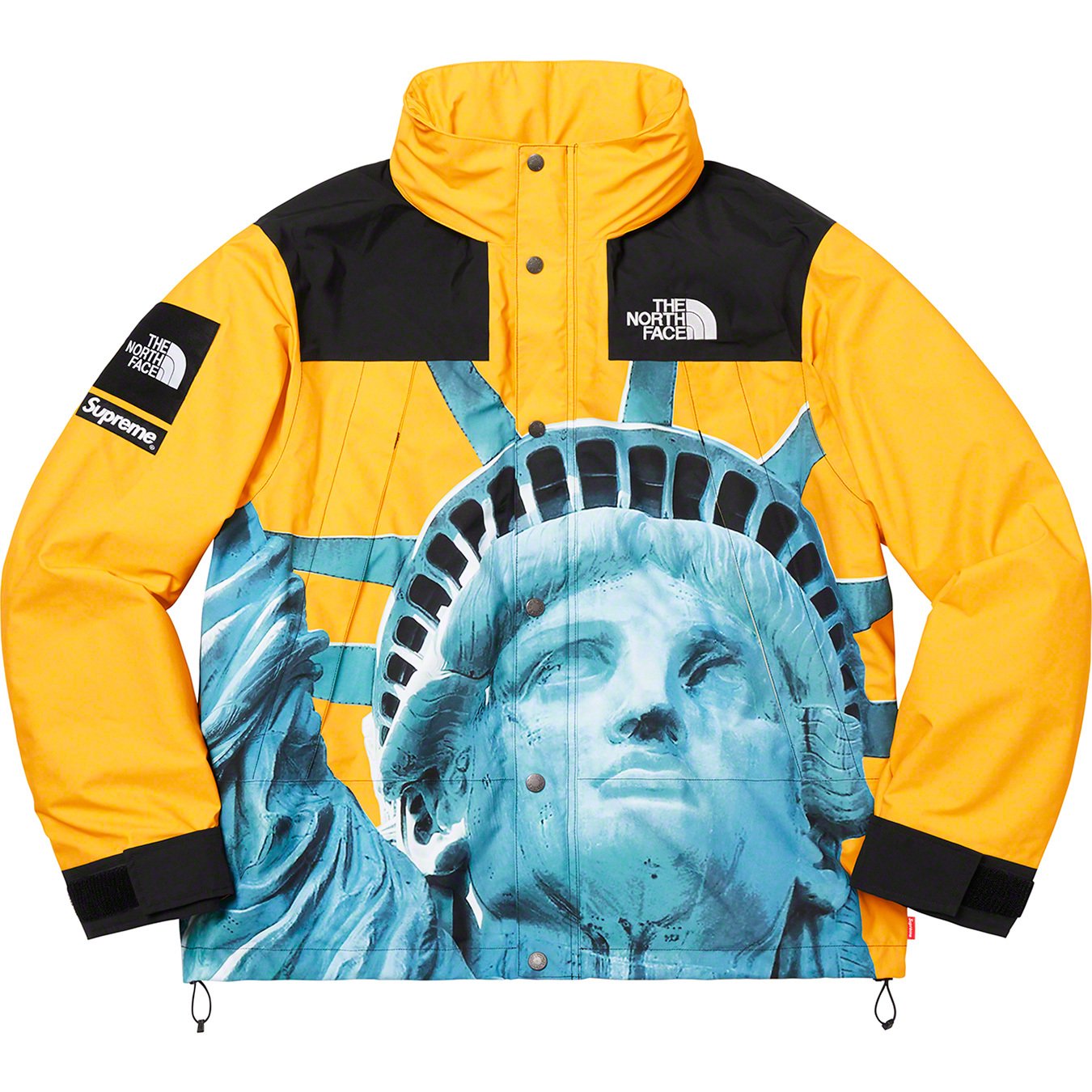 yellow supreme north face jacket