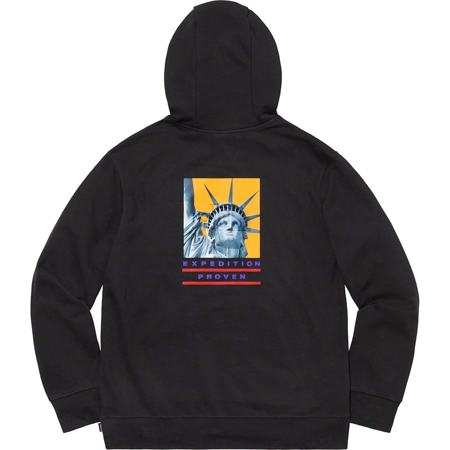 Details on Supreme The North Face Statue of Liberty Hooded Sweatshirt Black from fall winter
                                                    2019 (Price is $138)