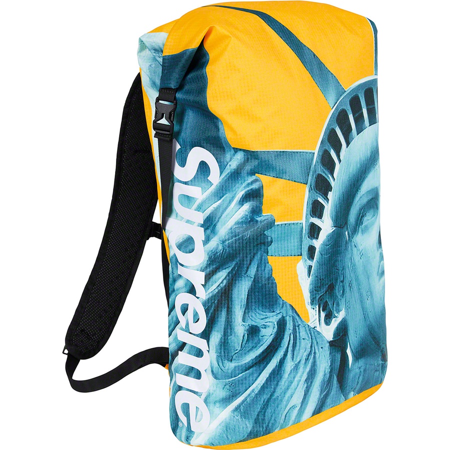 Details on Supreme The North Face Statue of Liberty Waterproof Backpack Yellow from fall winter 2019 (Price is $168)