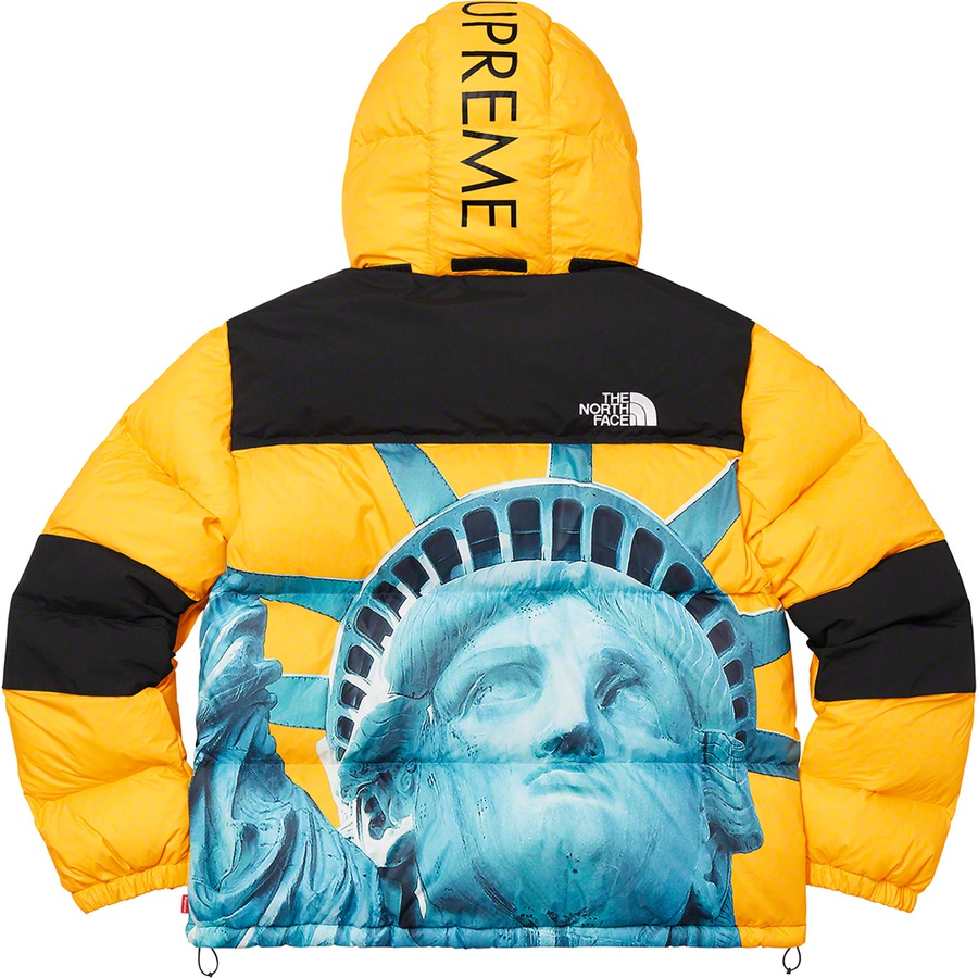Details on Supreme The North Face Statue of Liberty Baltoro Jacket Yellow from fall winter 2019 (Price is $498)