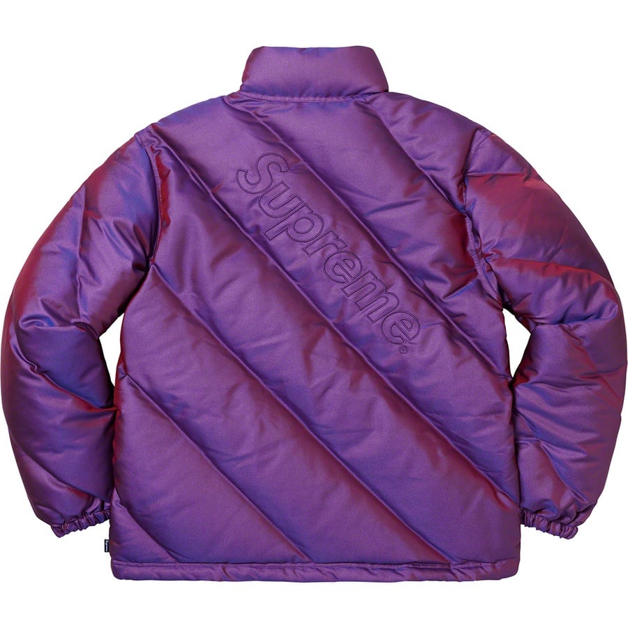 Details on Iridescent Puffy Jacket Purple from fall winter 2019 (Price is $348)