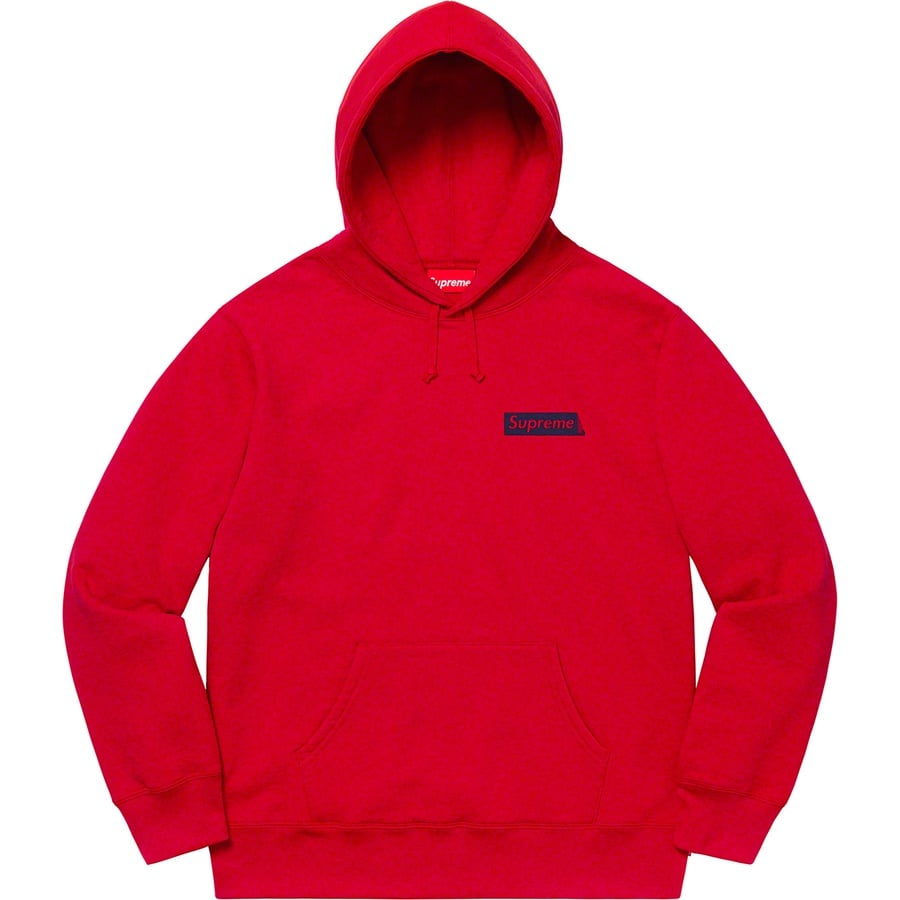 Details on Stop Crying Hooded Sweatshirt Red from fall winter
                                                    2019 (Price is $158)