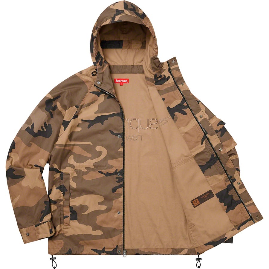 Details on Cotton Field Jacket Brown Woodland Camo from fall winter
                                                    2019 (Price is $268)