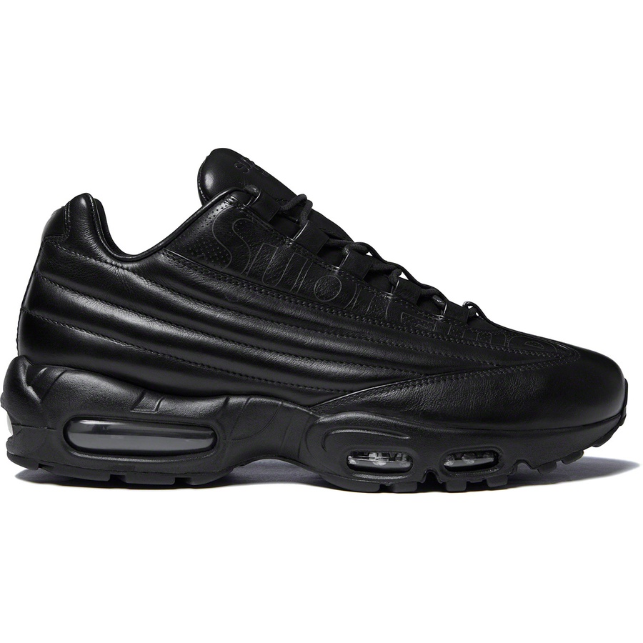 Details on Supreme Nike Air Max 95 LuxMade in Italy Black from fall winter
                                                    2019 (Price is $500)