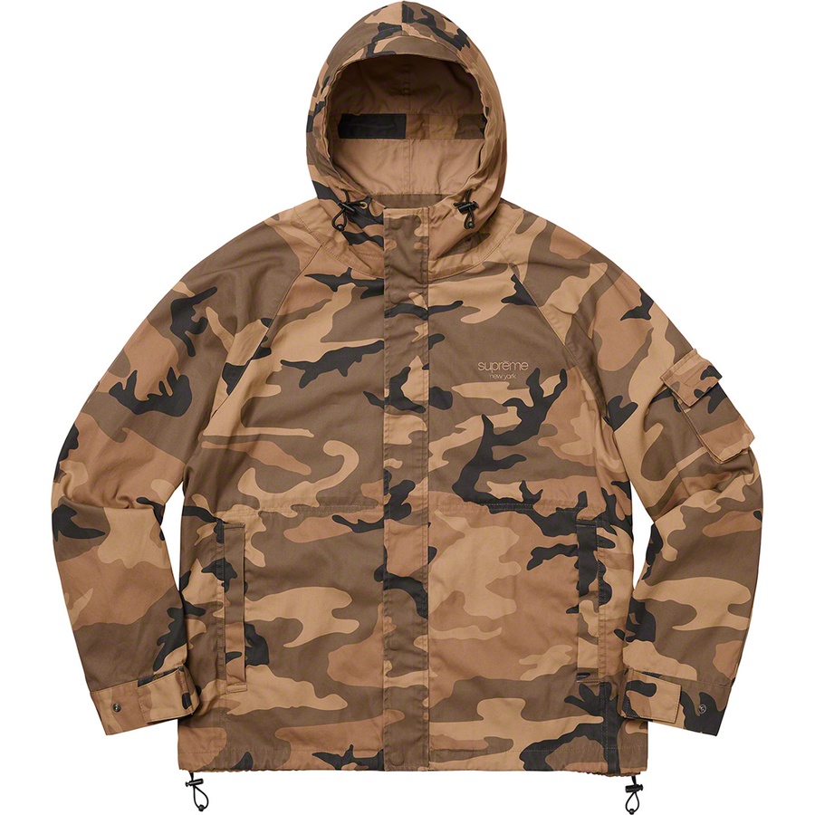 Details on Cotton Field Jacket Brown Woodland Camo from fall winter 2019 (Price is $268)