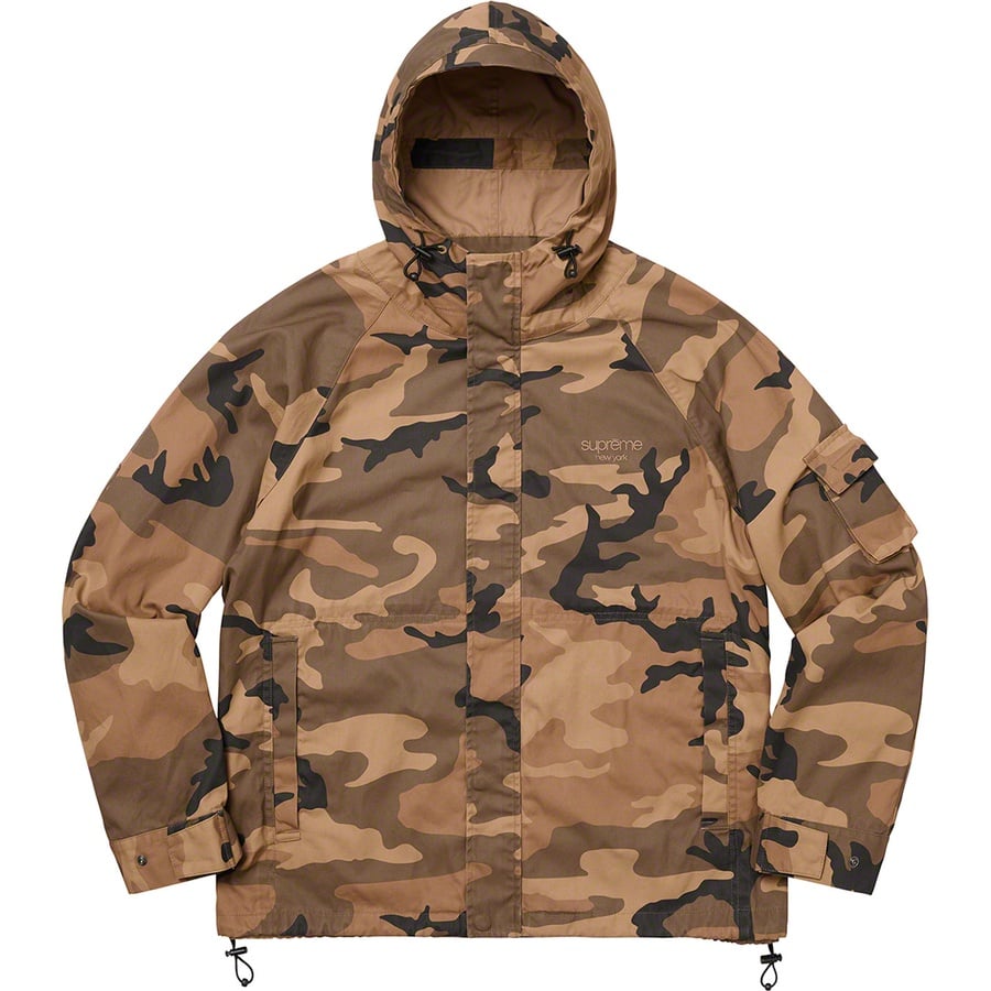 Details on Cotton Field Jacket Brown Woodland Camo from fall winter
                                                    2019 (Price is $268)