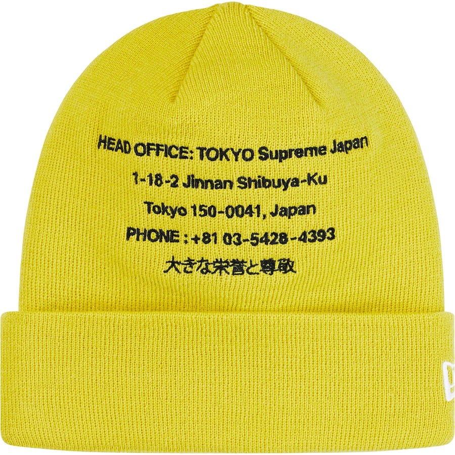 Details on New Era HQ Beanie Lime from fall winter
                                                    2019 (Price is $38)