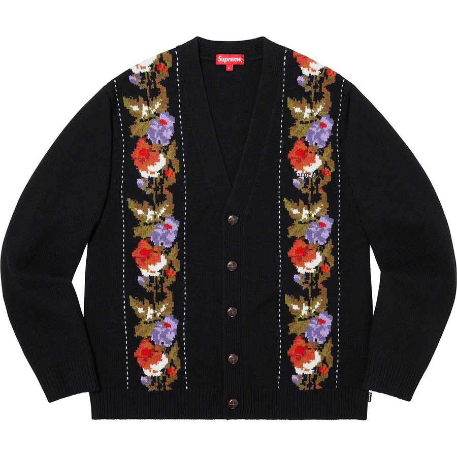 Details on Floral Stripe Cardigan Black from fall winter
                                                    2019 (Price is $188)