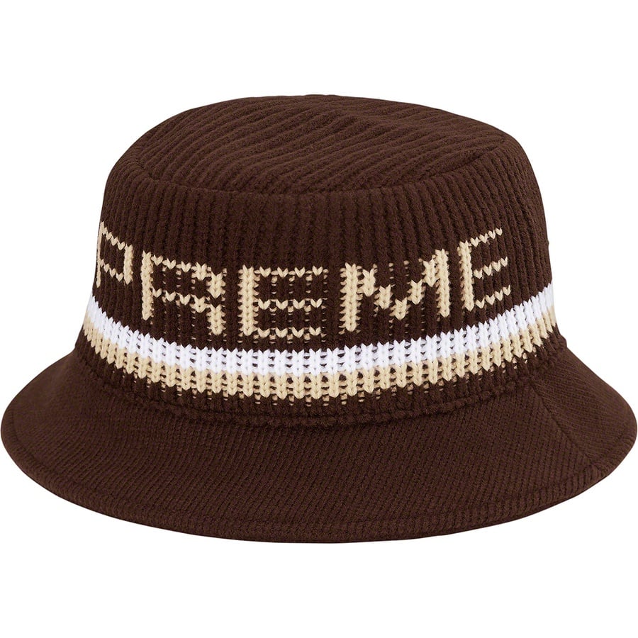 Details on Knit Logo Crusher Brown from fall winter
                                                    2019 (Price is $54)