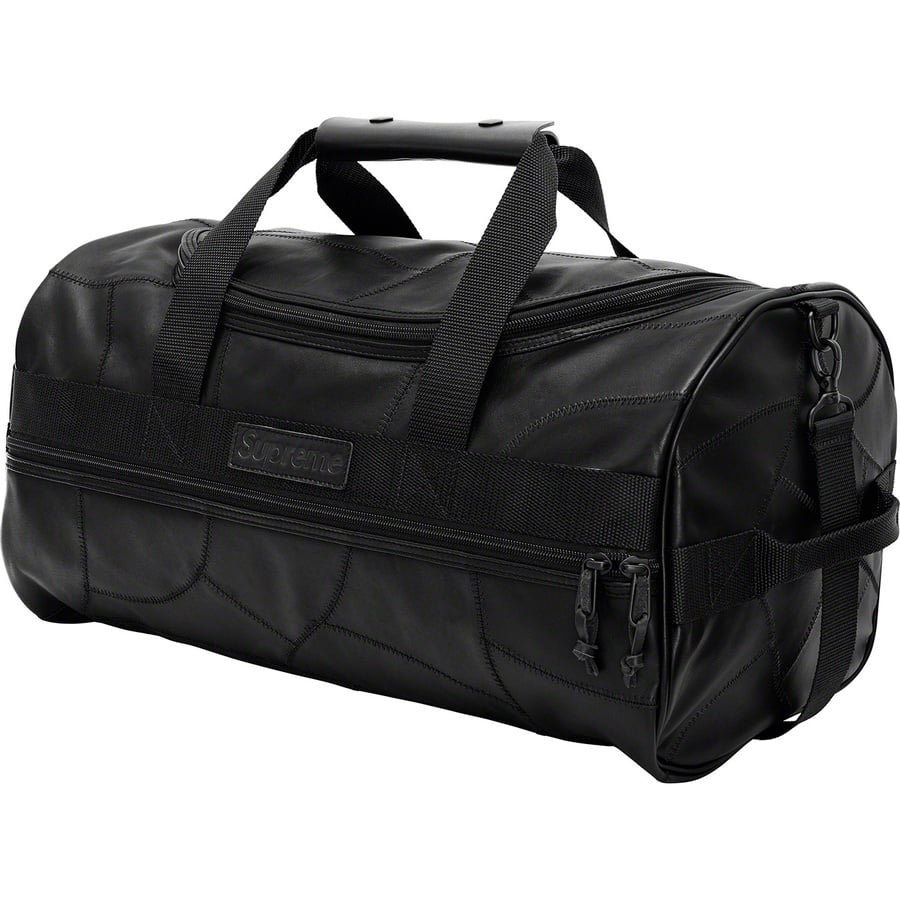 Supreme Patchwork Leather Duffle Bag (FW19) - Black - $328