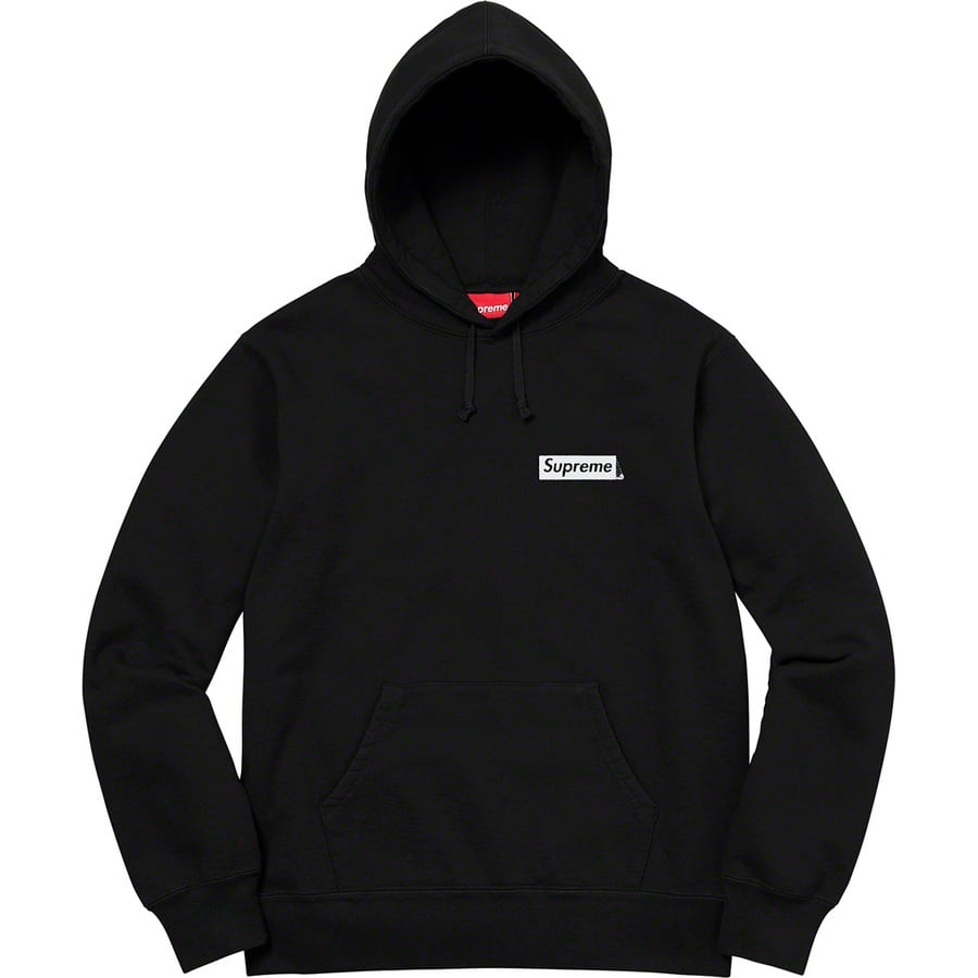 Details on Stop Crying Hooded Sweatshirt Black from fall winter 2019 (Price is $158)