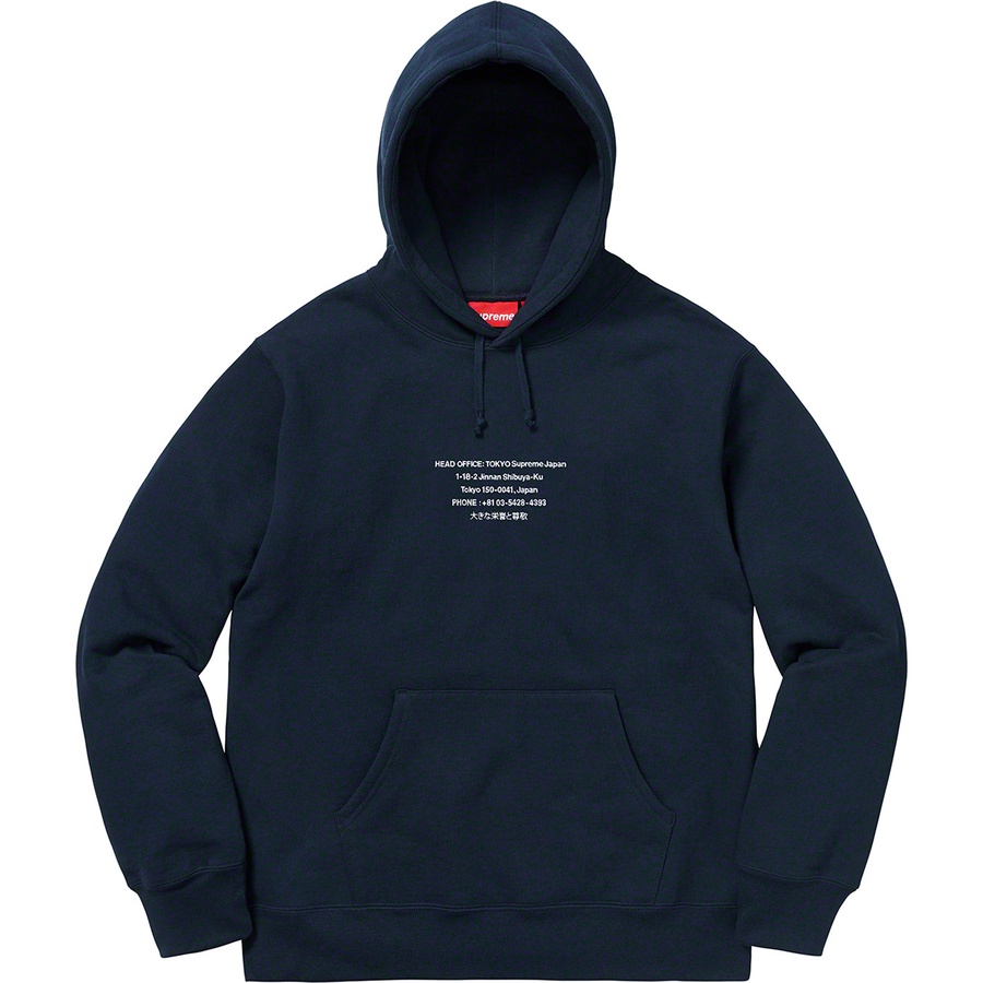 Details on HQ Hooded Sweatshirt Navy from fall winter 2019 (Price is $158)