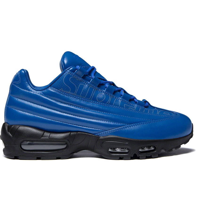 Details on Supreme Nike Air Max 95 LuxMade in Italy Royal from fall winter
                                                    2019 (Price is $500)