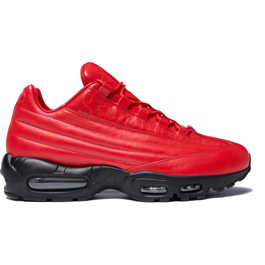 Details on Supreme Nike Air Max 95 LuxMade in Italy Red from fall winter
                                                    2019 (Price is $500)
