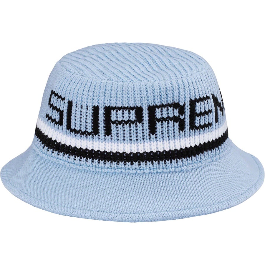 Details on Knit Logo Crusher Light Blue from fall winter 2019 (Price is $54)