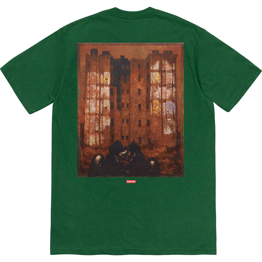 Details on Martin Wong Supreme Big Heat Tee Dark Green from fall winter
                                                    2019 (Price is $48)