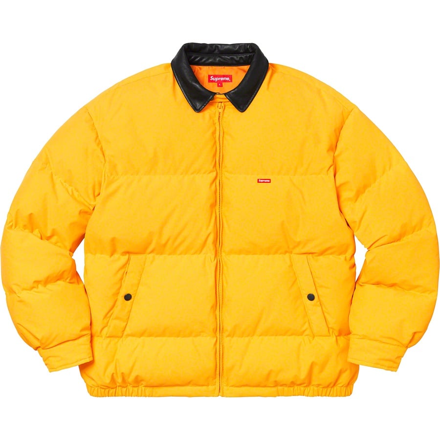 Details on Leather Collar Puffy Jacket Yellow from fall winter
                                                    2019 (Price is $268)