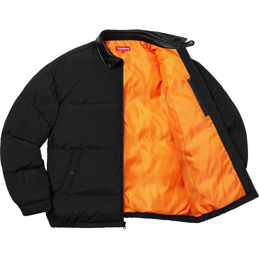 Leather Collar Puffy Jacket fall winter 2019 Supreme
