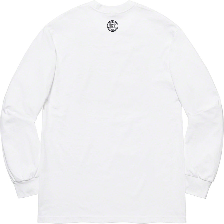 Details on Martin Wong Supreme Attorney Street L S Tee White from fall winter
                                                    2019 (Price is $58)