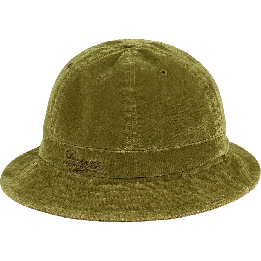 Details on Washed Velvet Bell Hat Olive from fall winter
                                                    2019 (Price is $58)